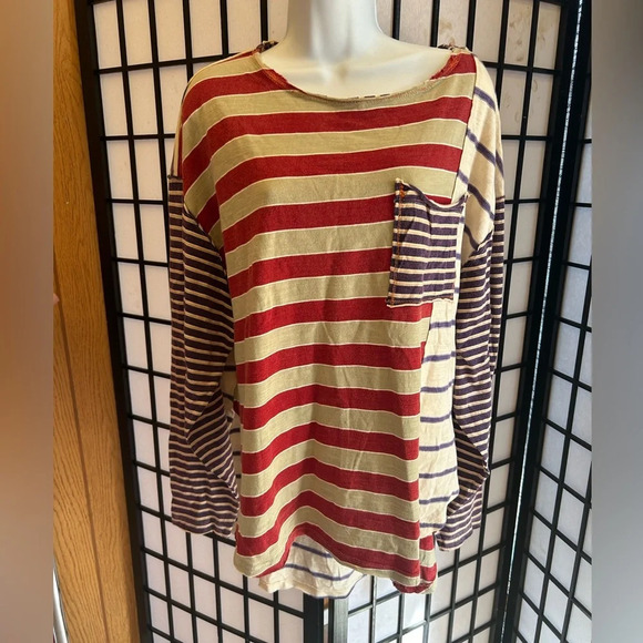 Free People Women's Stripey Prep Tee, Preppy Combo, small - We The Free - Picture 7 of 13